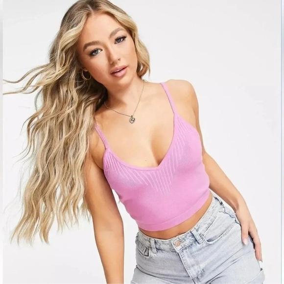 Calvin Klein Jeans Ribbed Adjustable Bralette - Picture 1 of 7